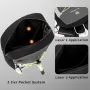 BULLCAPTAIN Men Waterproof Oxford Cloth Sports Crossbody Bag Lightweight Multi-Compartment Zipper Single Shoulder Bag