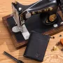 BULLCAPTAIN Men's Genuine Leather Wallet Detachable Coin Purse Large Capacity Multi-card Slots Card Holder Money Clip