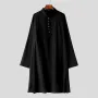 INCERUN Men's Pakistan Kurta Kaftan Long Sleeve Pajama Ethnic Dress Shirt Blouse Tops