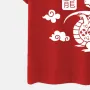 ChArmkpR Mens Cartoon Chinese Dragon Print Crew Neck Short Sleeve T-Shirts