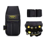 Tool bag Electrician Bag Waist Bag Thickened Canvas Oxford Cloth Hardware Tools Small Professional Tool Kit Multifunctional Waist Pack with Adjustable Belts