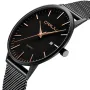 CRRJU Thin Men Watch Casual Simple Calendar Watch Quartz Watch Waterproof Sports Black Watches, Ideal choice for Gifts