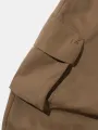 ChArmkpR Mens Solid Side Pocket Casual Drawstring Waist Cargo Pants