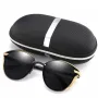 Mens Polarized Sunglasses Luxury Fashion Cat Eye Retro Metal Colorful Lens Oculos UV400 Sun Glasses