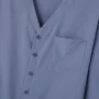 INCERUN Men Shirts Casual Blue Shirts Daily Long Sleeve White Shirts Solid Color V-neck Orange Shirts Summer Comfy Top with Breast Pocket