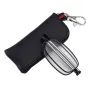 Portable Folding Reading Glasses with Buckle Storage Bag HD Anti-Blue Light Anti-Radiation Glasses Presbyopic Glasses for Women Men