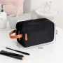 Men's Portable Travel Toiletry Bag Large Capacity Double Layered Storage Cosmetic Organizer for Gym Sports Use