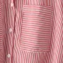 ZANZEA Women's Striped Shirt Summer 3/4 Sleeve Lantern Sleeve Front Pockets Casual Blouse Top