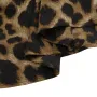 ZANZEA Women Plus Size Leopard Print Long Dress V-Neck Puff Sleeve Lace-Up Maxi Dress For Women