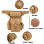 Men's Sports Tactical Waist Pack Drop Leg Bag Adjustable Strap Waterproof Oxford Fabric Crossbody Bags for Outdoor Riding Travel