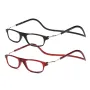 2pcs Magnetic Neck Mounted Lightweight Reading Glasses Adjustable Temples Anti-Fall Anti-drop Presbyopic Eyeglasses