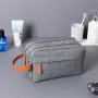Men's Portable Travel Toiletry Bag Large Capacity Double Layered Storage Cosmetic Organizer for Gym Sports Use