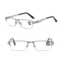 1 Pair Half Frame Anti-blue light HD Reading Glasses Business Style Men's Presbyopia Eyewear Glasses