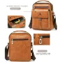 WEIXIER PU Leather Men's Messenger Bag Trend Retro Business Men's Shoulder Bag Waterproof Carry-on Bag Crossbody Bag Men's Backpack