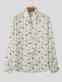 INCERUN Mens Shirt Butterflies Print Tassel Shirts Fashion Party Long Sleeve Lapel Top Summer Casual Male Clothing Shirts