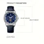 POEDAGAR Business Men Watch Luxury Rhinestone Leather Wristwatch Luminous Waterproof Calendar Quartz Watch