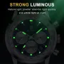 POEDAGAR Luxury Men's Business Casual Quartz Watch Luminous Waterproof Date Week Fashion Tonneau Case Stainless Steel Wristwatch