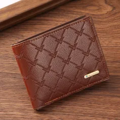 Retro Men's PU Leather Short Wallet Slim Bifold Purse Credit Card Holder Card Case Wallet Gifts For Men Card Holder Purse Men