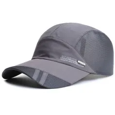 Men Lightweight Quick Dry Breathable Baseball Cap Cool Mesh Outdoor Sports Sun Protection Duckbill Cap for Summer Running Fishing Riding Travel