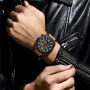 CURREN Jam Tangan Olahraga Pria Multifungsi Chronograph Quartz Watch Bercahaya Tahan Air Kalender Jam Tangan