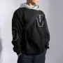 INCERUN Mens Letter Embroidery Long-Sleeve Sweatshirt Fashion Patchwork Hooded Sweatshirts Loose Fit for Male S-5XL