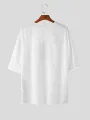 INCERUN Plus Size Mens Ethnic Style Half Sleeve V Neck Casual Shirts