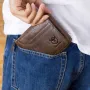 BULLCAPTAIN Men Short Wallet RFID Blocking Card Holder Cowhide Coin Purse Retro Genuine Leather Clutch Zipper Male Money Bags