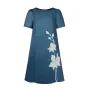Vestido elegante de satén con estampado floral ZANZEA para mujer, para fiestas y bodas, corte A