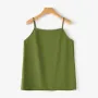 ZANZEA Womens Spaghetti Strap Camisole Summer Tank Tops V Neck Casual Slip Blouse Streetwear