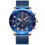 CRRJU Mens Multi-function Six-hand Chronograph Watch Fashion Sport Watches with Date Display Waterproof Quartz Wristwatches Men Watches