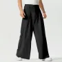 INCERUN Men's High-waisted Solid Wide-leg Trousers Comfy Loose Fit Casual Pants Plus Size