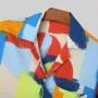 INCERUN Men Shirt Stylish Color Block Print Short Sleeve Shirt Summer Fashion Daily Cool Lapel Top Shirts Male Clothing