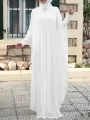 ZANZEA Plus Size Women Chiffon Kaftan Tunic Two-Piece Detachable Outside Bat Long Sleeve Maxi Dress