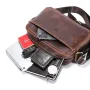 BULLCAPTAIN Men's Genuine Leather Shoulder Bag Retro Large Capacity Travel Bag Crazy Horse Leather Crossbody Bag Messenger Bag