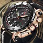 LIGE Men's Luxurious Fashion Quartz Watch Calendar Multifunction Waterproof Watch Chronograph Sport Wristwatch