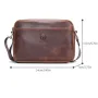 BULLCAPTAIN Men's Genuine Leather Shoulder Bag Retro Large Capacity Travel Bag Crazy Horse Leather Crossbody Bag Messenger Bag