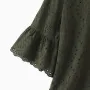 ZANZEA Women Korean Casual Shirt Daily Embroidery Hollow Ruffle Sleeve Blouses