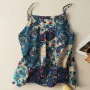 ZANZEA Women Camisole Tanks Top Ladies Cotton Linen Print Vest Sleeveless Undershirt Large Size Linen Loose Tanks
