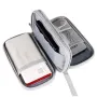 Dubbellaagse reistas voor draagbare digitale producten, beschermhoes voor U-schijven, USB-datakabelorganizer, hoofdtelefoonoplader, schatkist, accessoirekoffer