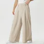 INCERUN Men's High-waisted Solid Wide-leg Trousers Comfy Loose Fit Casual Pants Plus Size