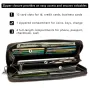 Ekphero Crocodile Print Men's Genuine Leather Wallet RFID Blocking Long Card Holder Purse Multi Card Slots Card Case Vintage Money Clip
