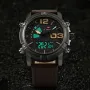 NAVIFORCE Fashion Sport Watches Analog Date Clock Men Quartz Watch Luminous Waterproof Genuine Leather Strap Wristwatch for Male