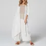 Cardigan lungo asimmetrico con apertura frontale in tinta unita Celmia