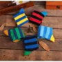 5 Pairs Men's Colorful Striped Funny Novelty Cotton Dress Socks, Cool Design Rich Funky Crew Socks for Men Comfy Breathable Long Socks