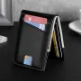 Ví da thật mỏng Ekphero dành cho nam, chặn RFID, ngăn đựng thẻ tín dụng tối giản, ví gấp đôi, quà tặng cho nam giới