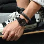 CRRJU Thin Men Watch Casual Simple Calendar Watch Quartz Watch Waterproof Sports Black Watches, Ideal choice for Gifts