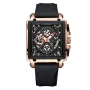 CRRJU Men's Sports Watch, Multifunctional Chronograph Wrist Watch for Business Men, Waterproof Square Male Quartz Watch with a Box, Ideal choice for Men's Gifts