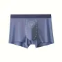 5pcs Men's Antibacterial Underwear, Casual Boxer Briefs Multipack, Ice silk Breathable Comfort Fit Underpants, Elastic Waistband Boxer Trunks Sports Undershorts