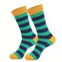 5 Pairs Men's Colorful Striped Funny Novelty Cotton Dress Socks, Cool Design Rich Funky Crew Socks for Men Comfy Breathable Long Socks