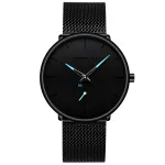 CRRJU Watches Men Simple Dial Bright Needle Wristwatch Waterproof Male Round Fashion Quartz Watch with a Box, Ideal Choice for Gifts